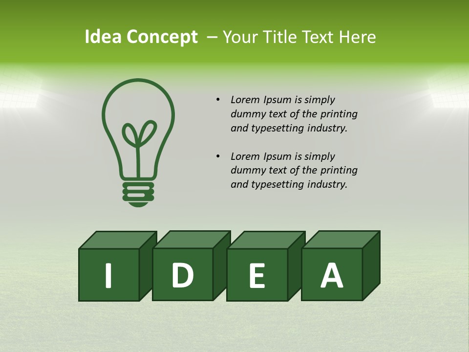 Field Soccer Stadium Background PowerPoint Template