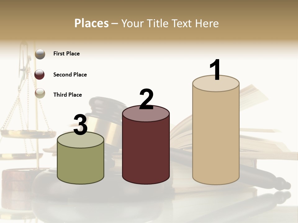 Judgement Symbol White PowerPoint Template