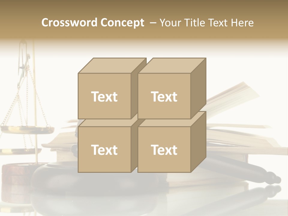 Judgement Symbol White PowerPoint Template