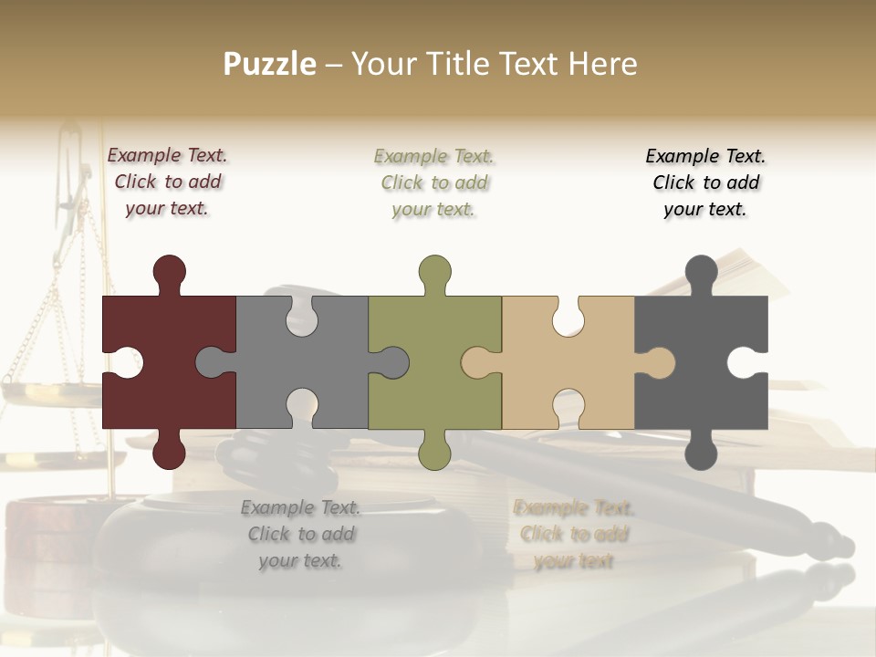 Judgement Symbol White PowerPoint Template