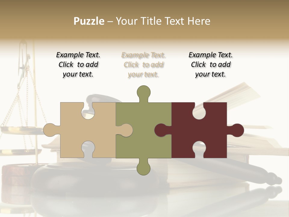 Judgement Symbol White PowerPoint Template