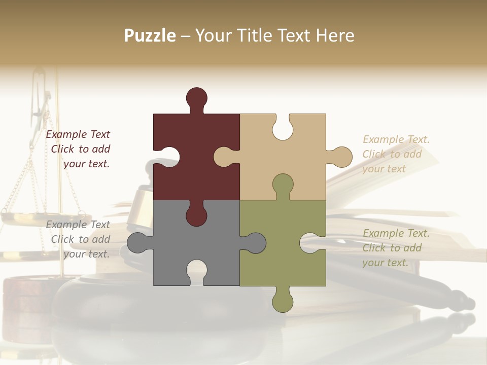 Judgement Symbol White PowerPoint Template