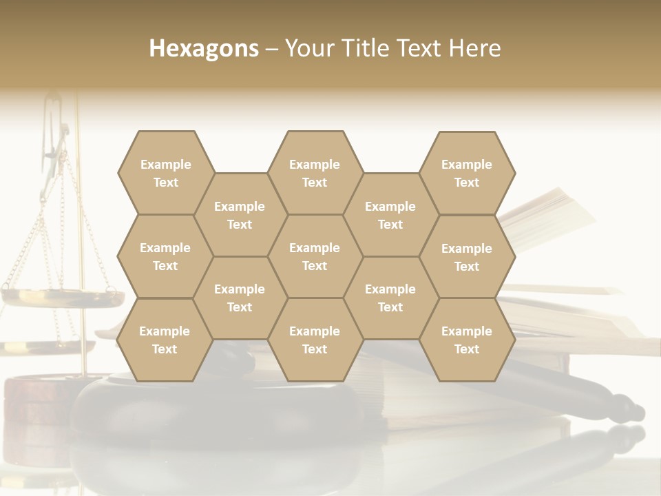 Judgement Symbol White PowerPoint Template