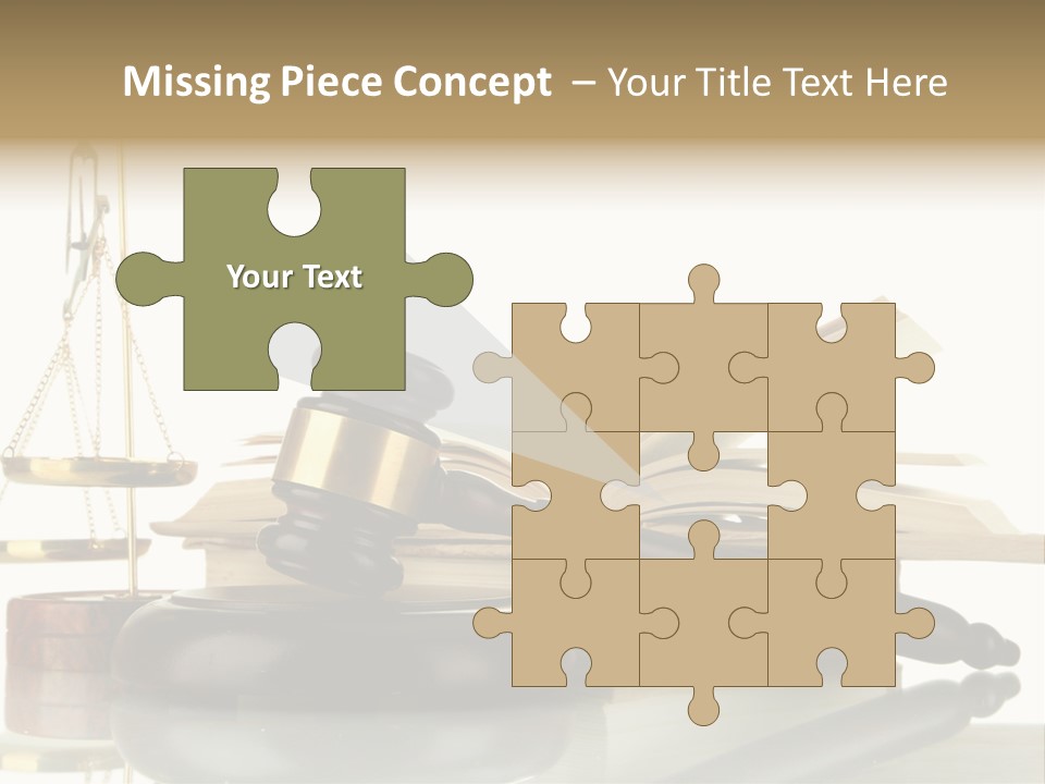 Judgement Symbol White PowerPoint Template