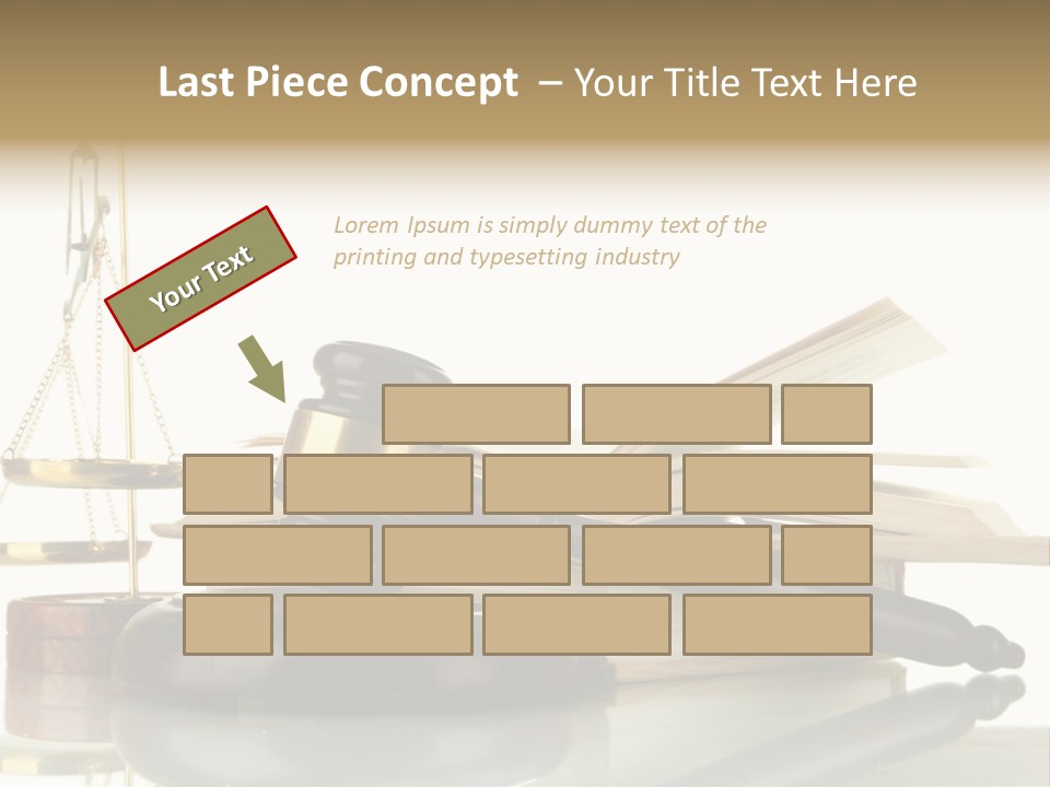 Judgement Symbol White PowerPoint Template