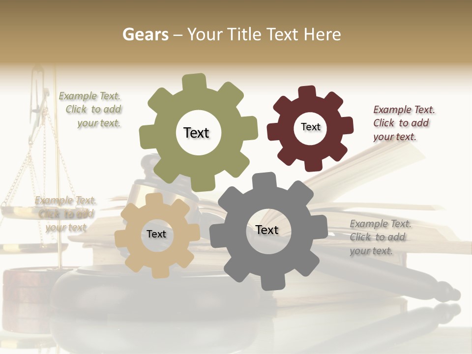 Judgement Symbol White PowerPoint Template