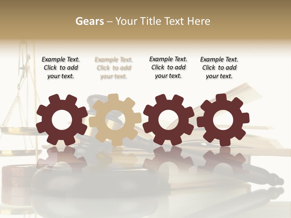 Judgement Symbol White PowerPoint Template