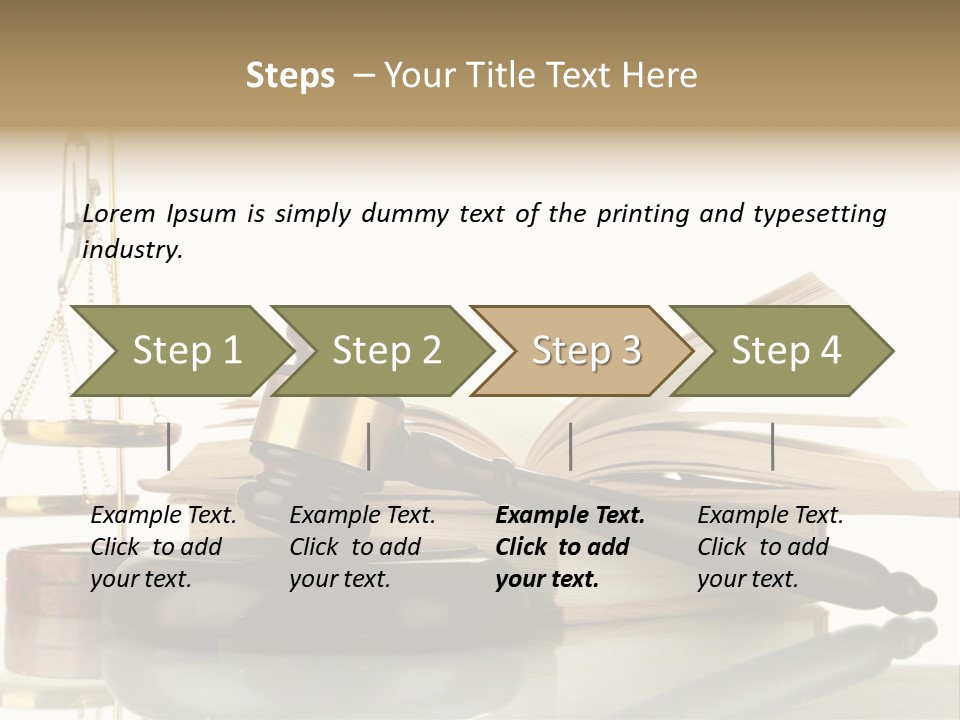 Judgement Symbol White PowerPoint Template