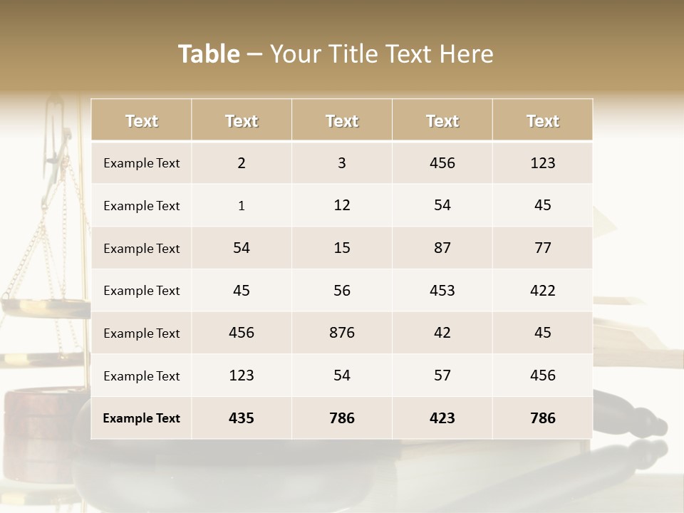 Judgement Symbol White PowerPoint Template