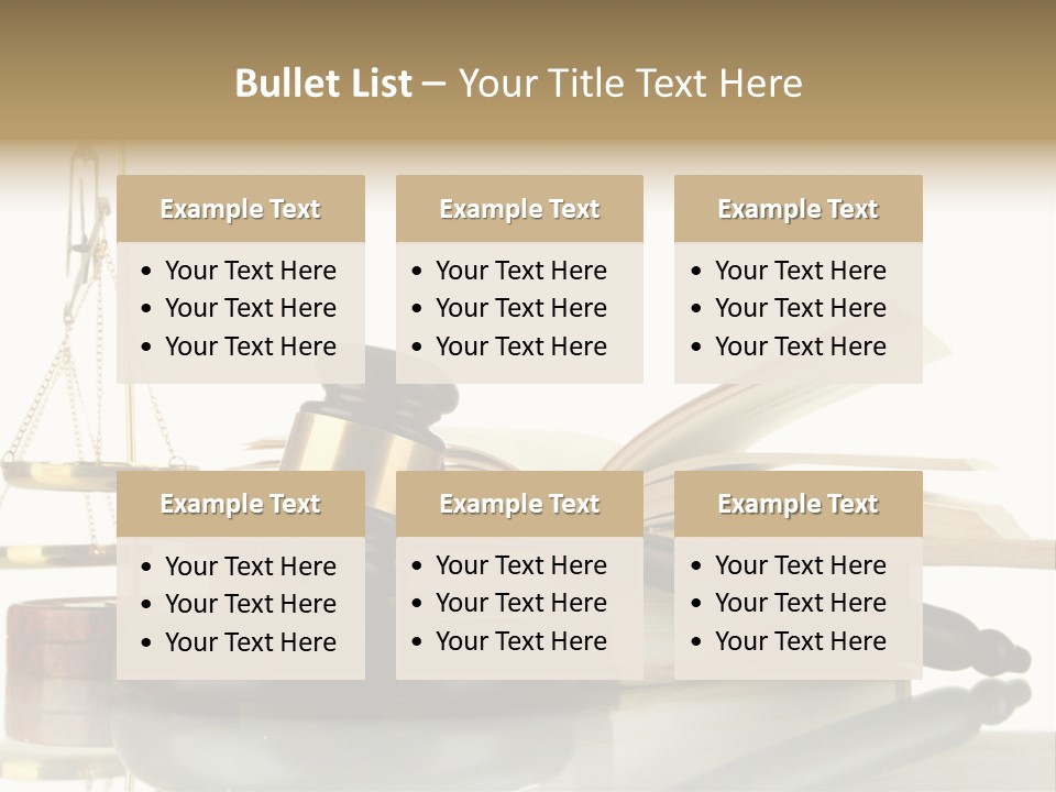 Judgement Symbol White PowerPoint Template