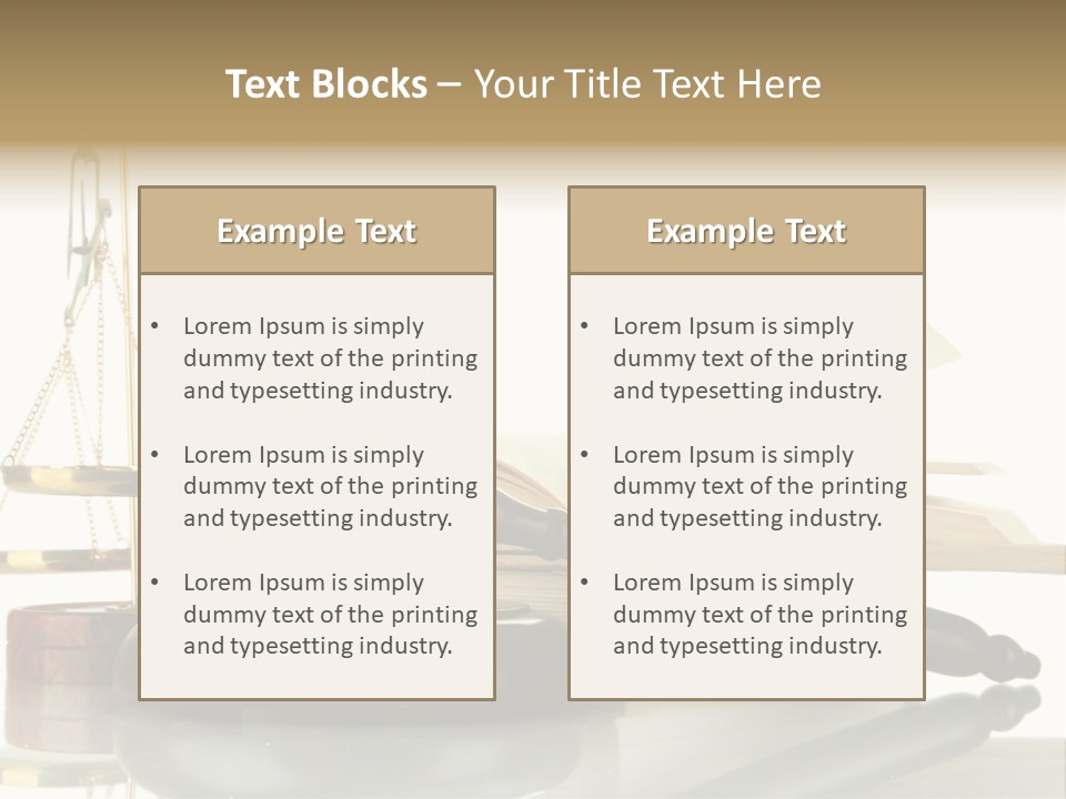 Judgement Symbol White PowerPoint Template