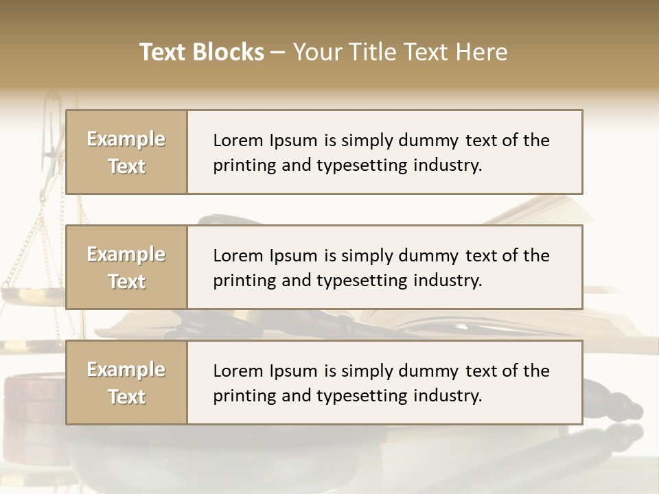 Judgement Symbol White PowerPoint Template