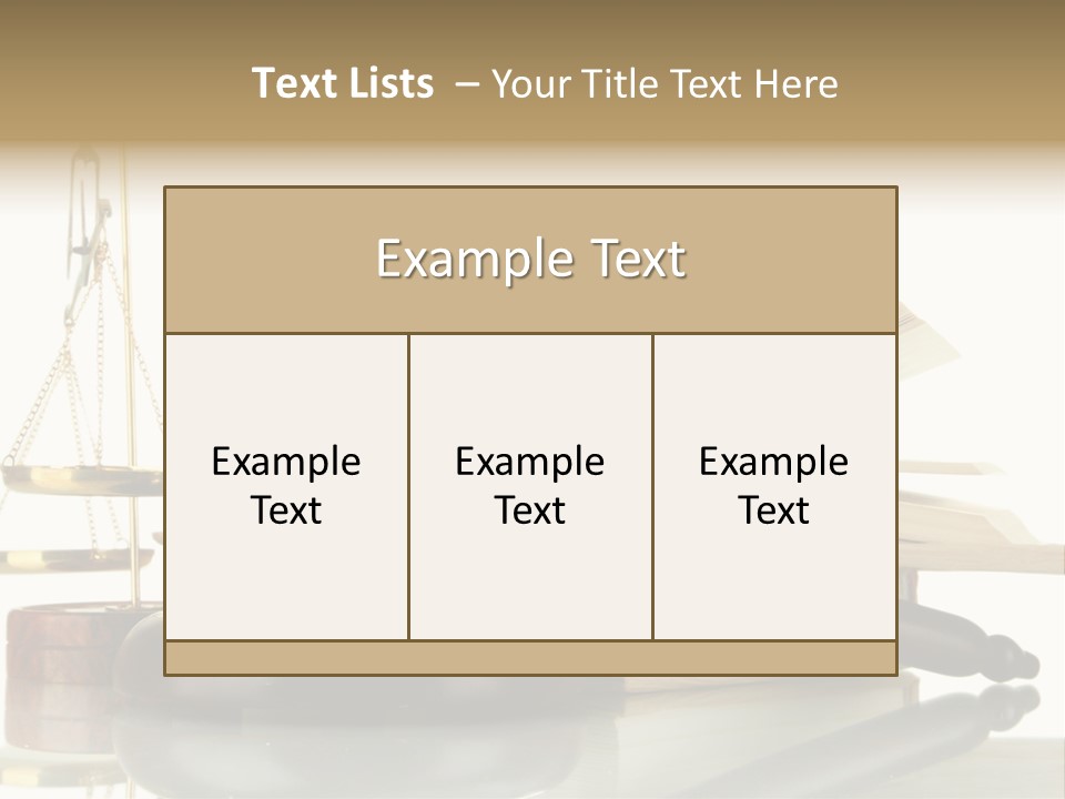 Judgement Symbol White PowerPoint Template