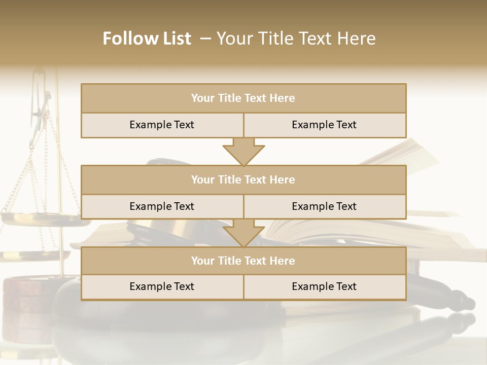 Judgement Symbol White PowerPoint Template
