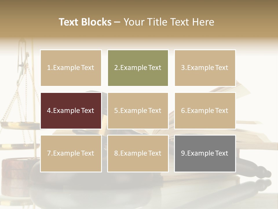 Judgement Symbol White PowerPoint Template