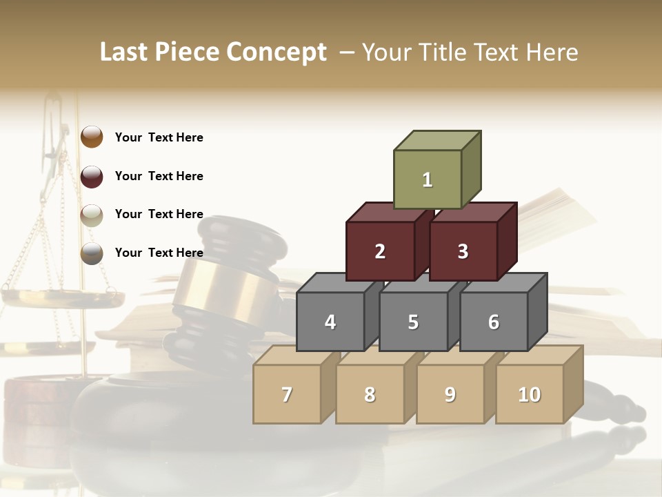 Judgement Symbol White PowerPoint Template