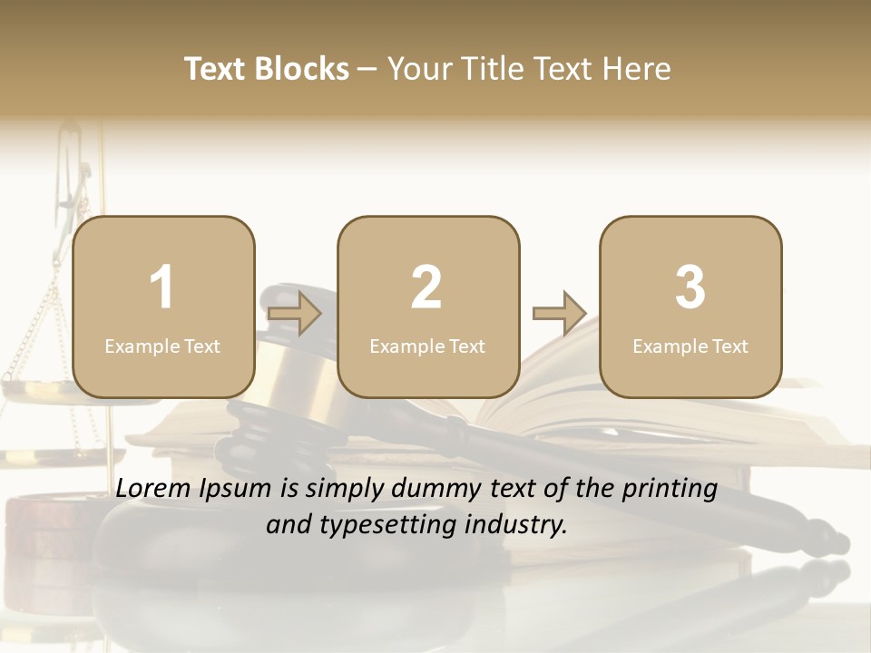 Judgement Symbol White PowerPoint Template