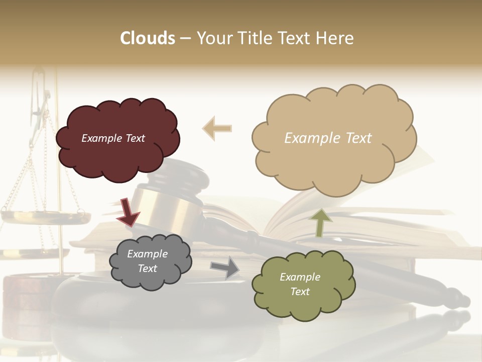 Judgement Symbol White PowerPoint Template