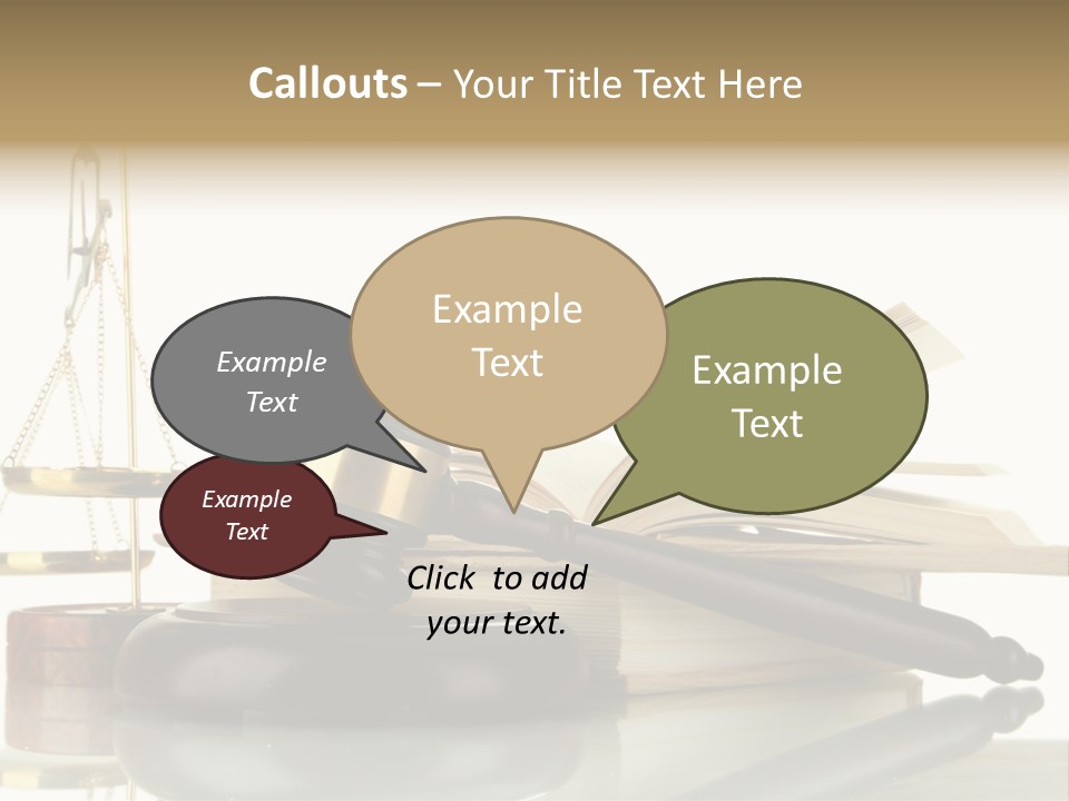 Judgement Symbol White PowerPoint Template