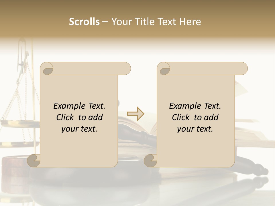 Judgement Symbol White PowerPoint Template