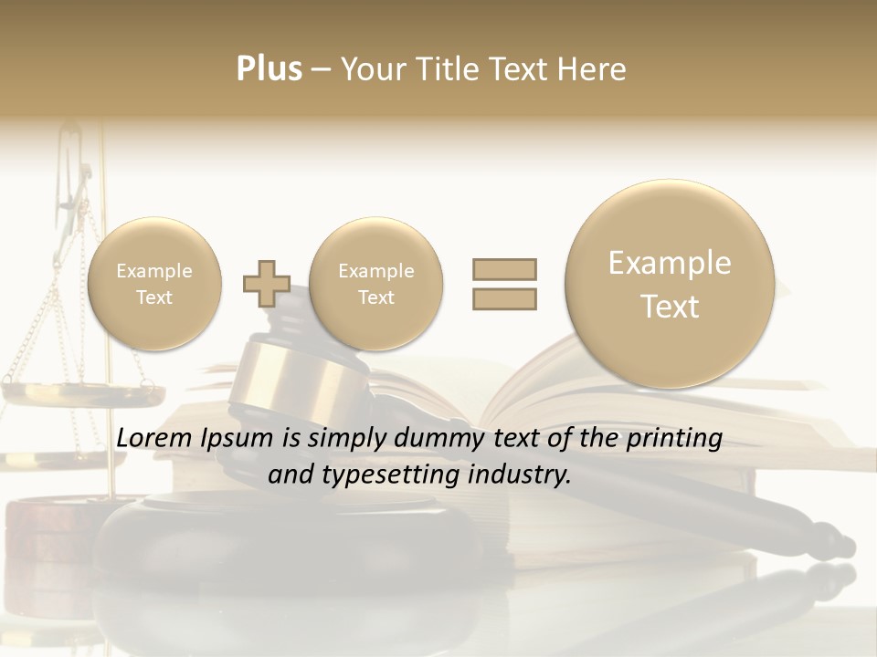 Judgement Symbol White PowerPoint Template