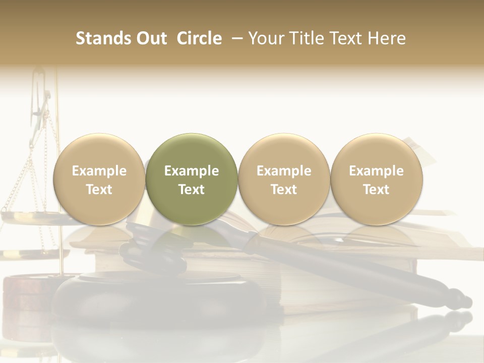 Judgement Symbol White PowerPoint Template