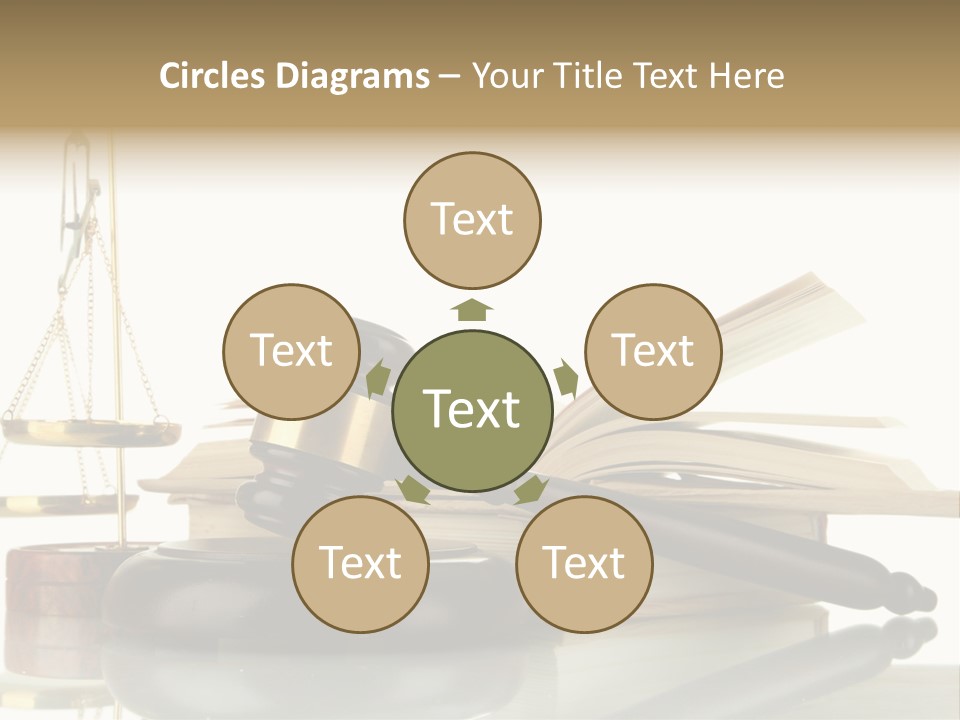 Judgement Symbol White PowerPoint Template