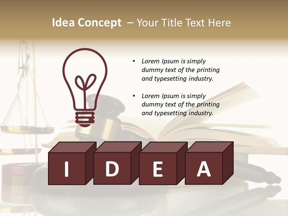 Judgement Symbol White PowerPoint Template
