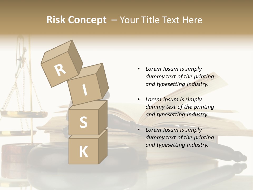 Judgement Symbol White PowerPoint Template