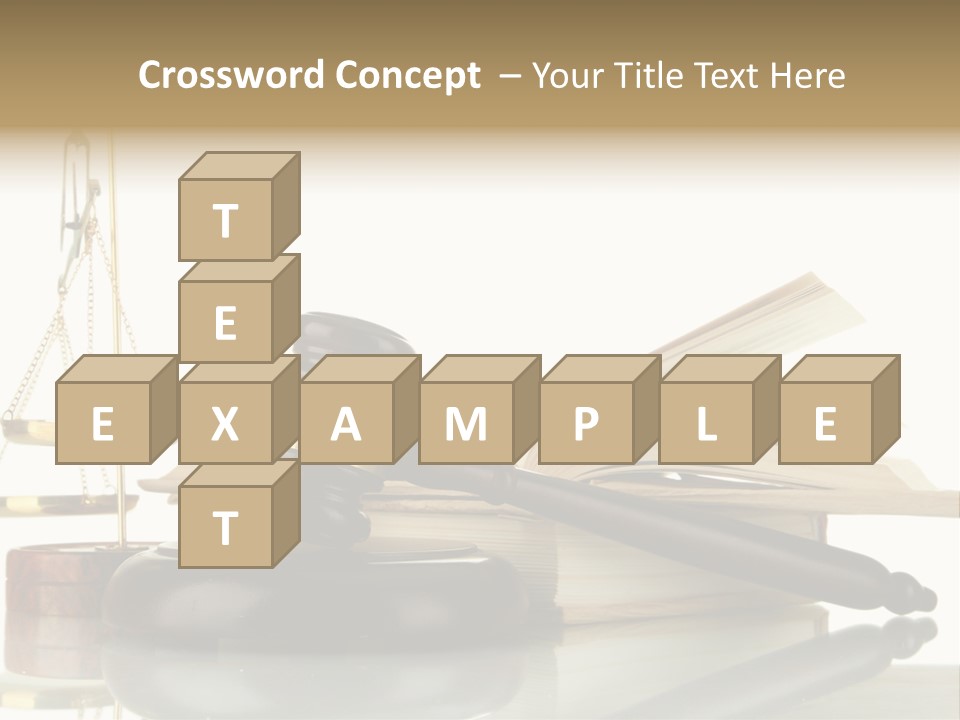 Judgement Symbol White PowerPoint Template