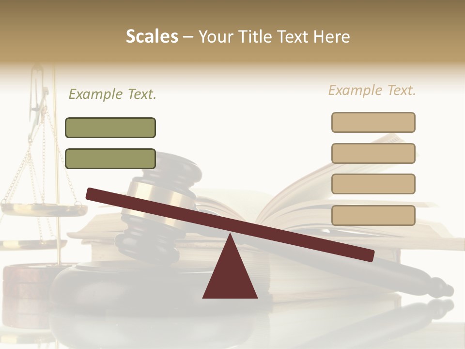 Judgement Symbol White PowerPoint Template