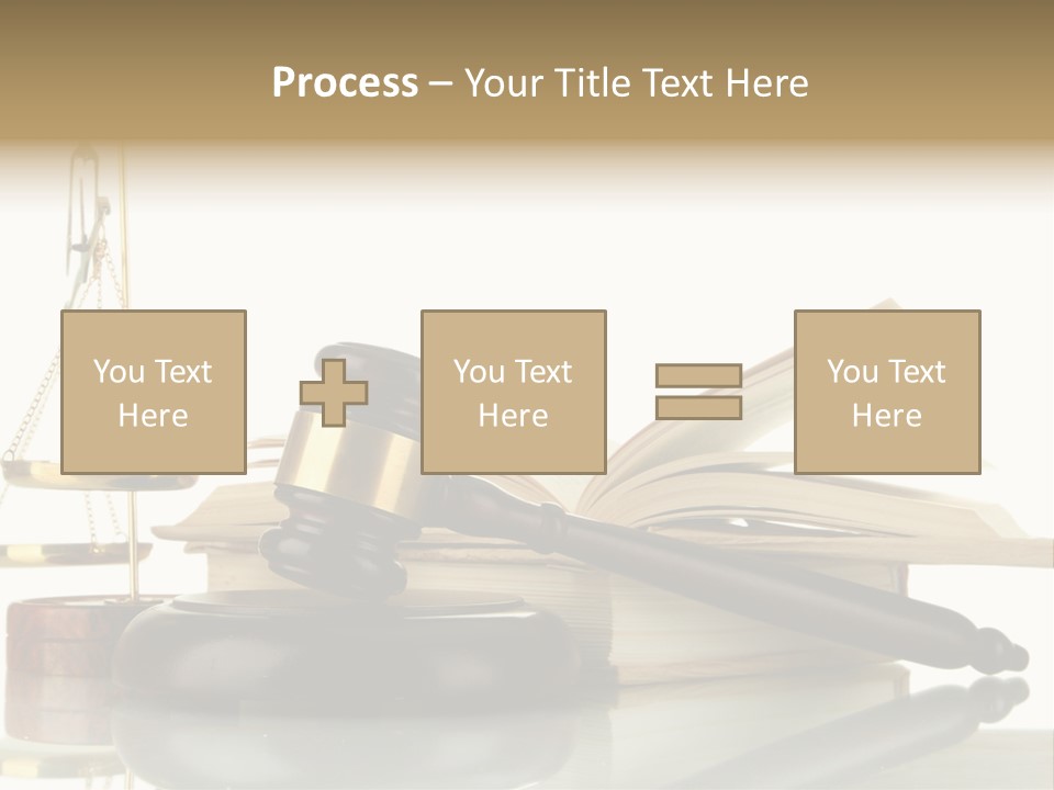 Judgement Symbol White PowerPoint Template