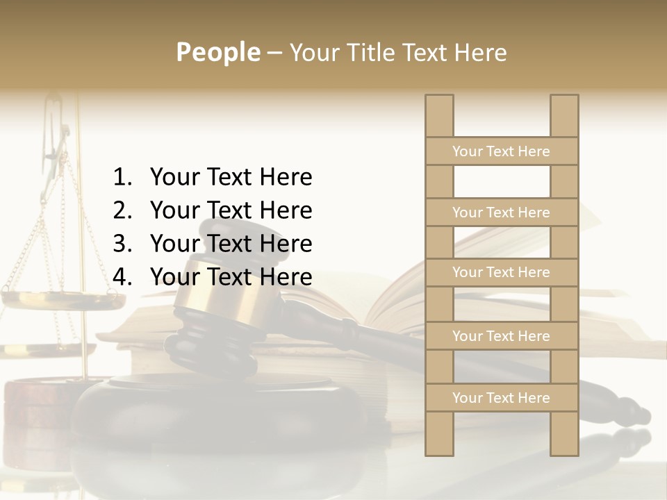 Judgement Symbol White PowerPoint Template