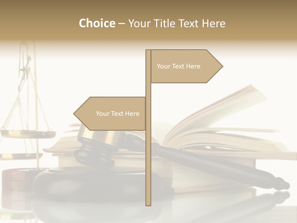 Judgement Symbol White PowerPoint Template