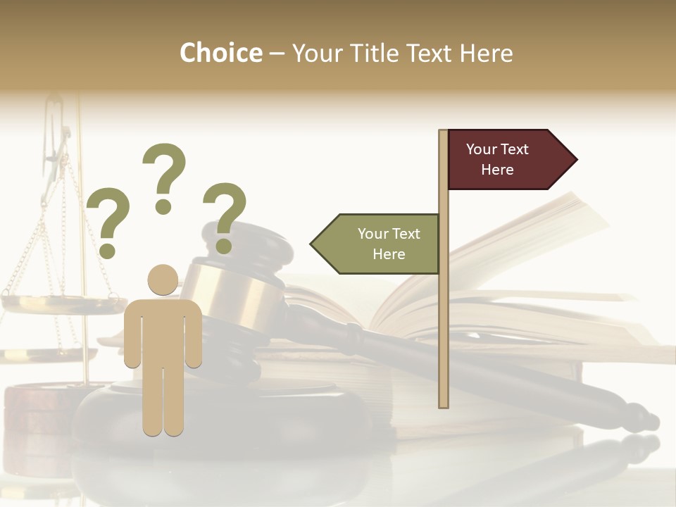Judgement Symbol White PowerPoint Template