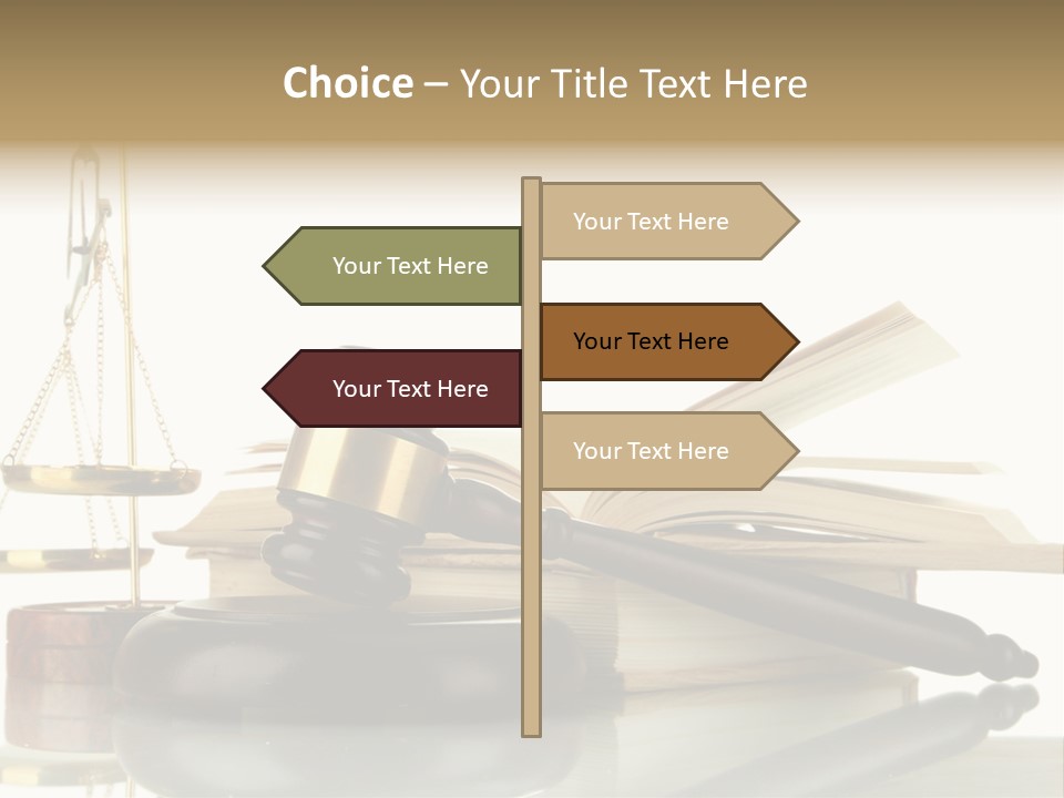 Judgement Symbol White PowerPoint Template