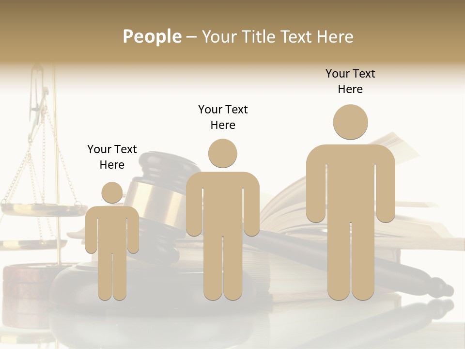 Judgement Symbol White PowerPoint Template