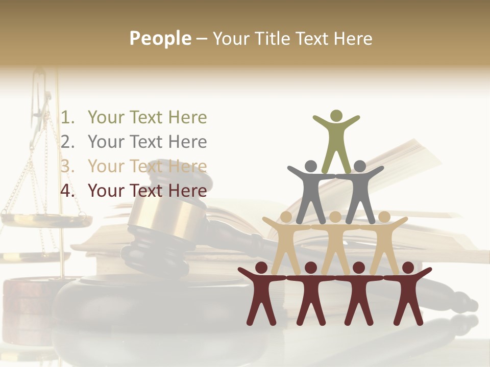 Judgement Symbol White PowerPoint Template