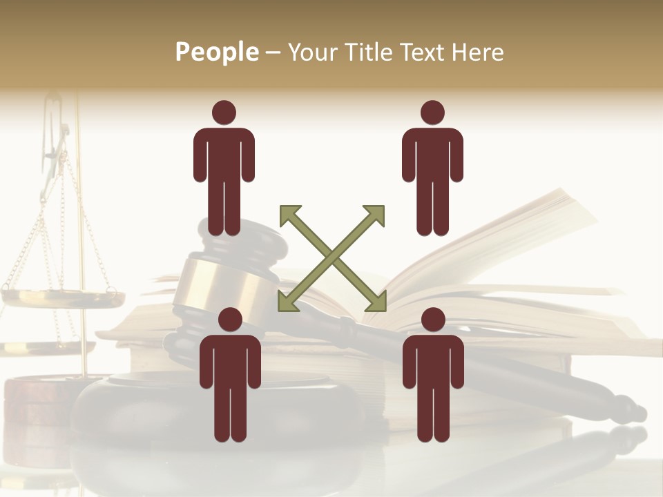 Judgement Symbol White PowerPoint Template