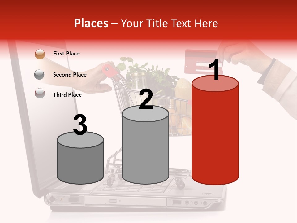 Metallic Basket Shop PowerPoint Template