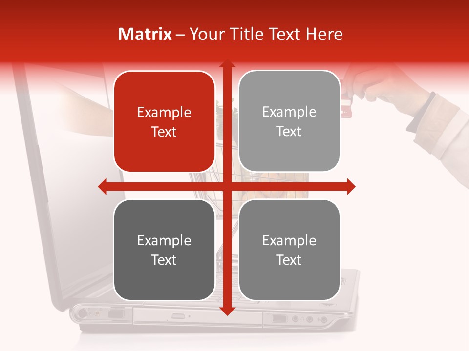 Metallic Basket Shop PowerPoint Template