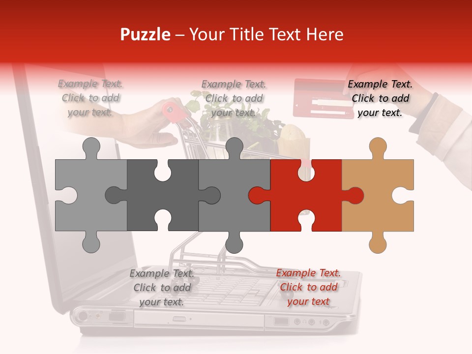 Metallic Basket Shop PowerPoint Template