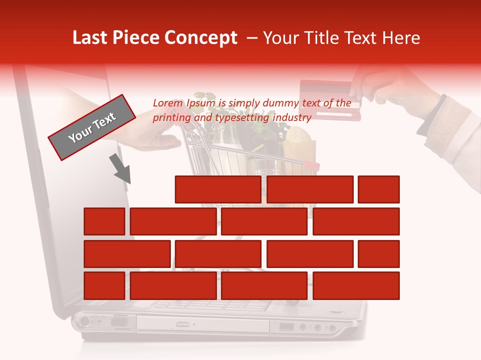 Metallic Basket Shop PowerPoint Template