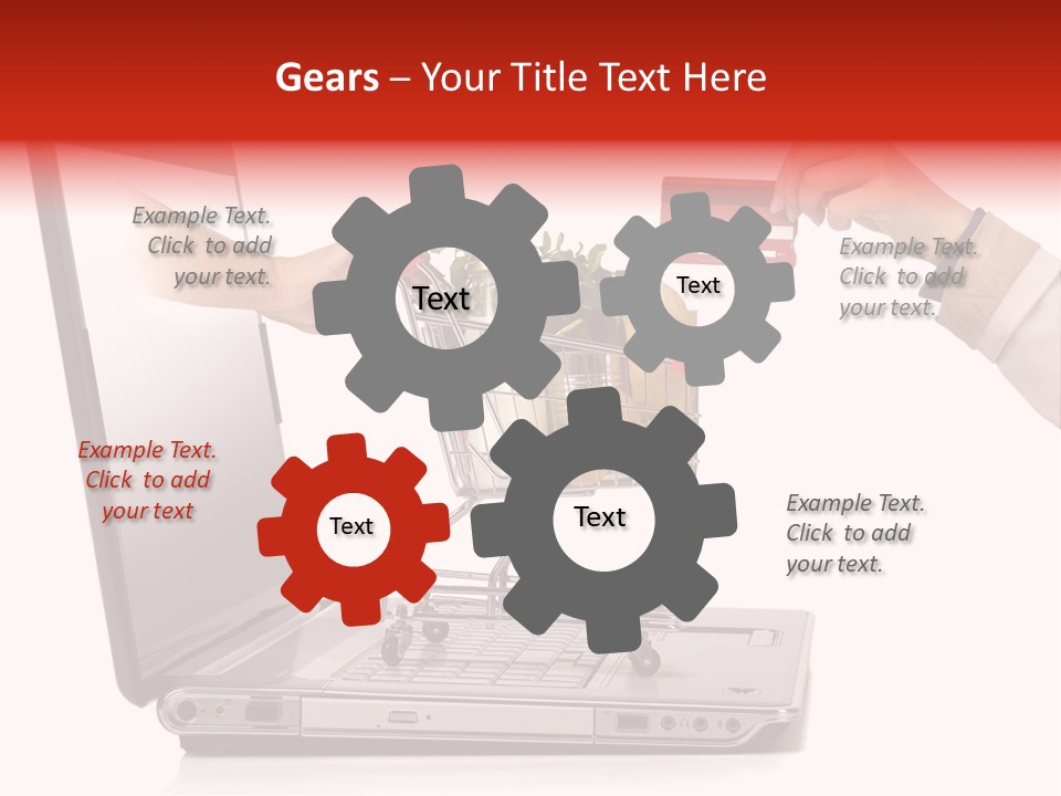 Metallic Basket Shop PowerPoint Template