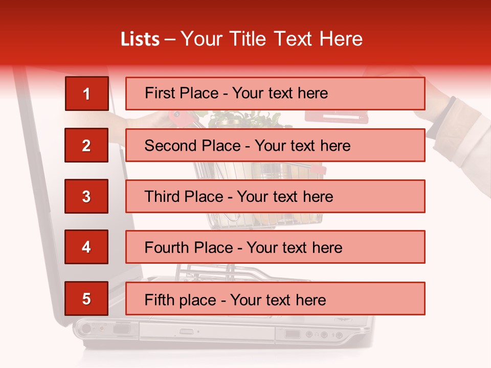 Metallic Basket Shop PowerPoint Template