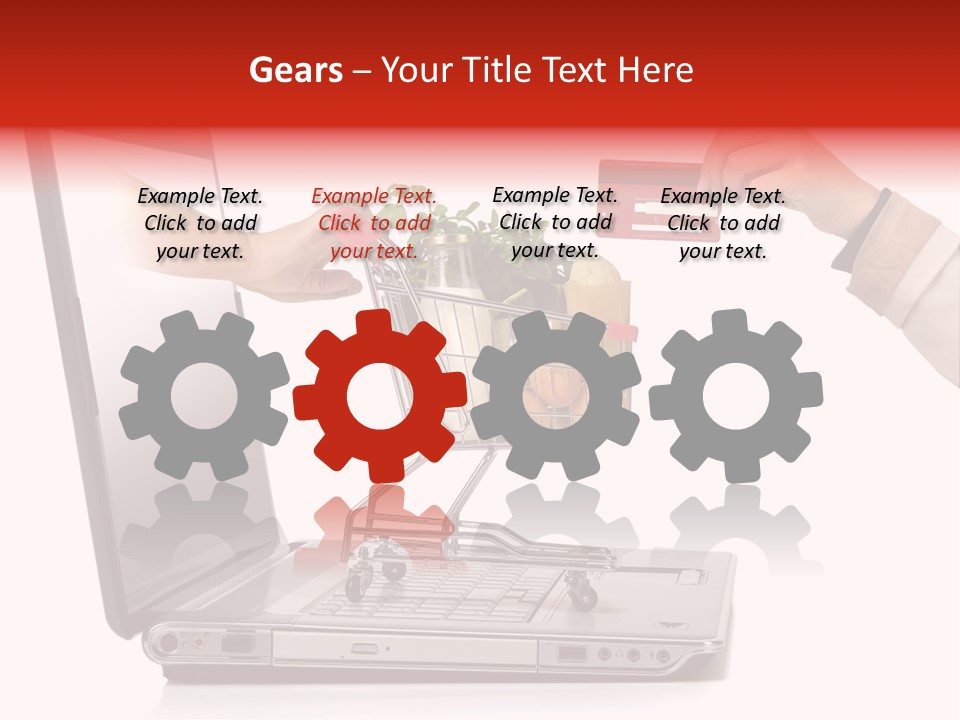 Metallic Basket Shop PowerPoint Template