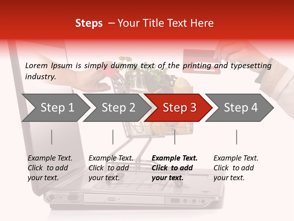Metallic Basket Shop PowerPoint Template
