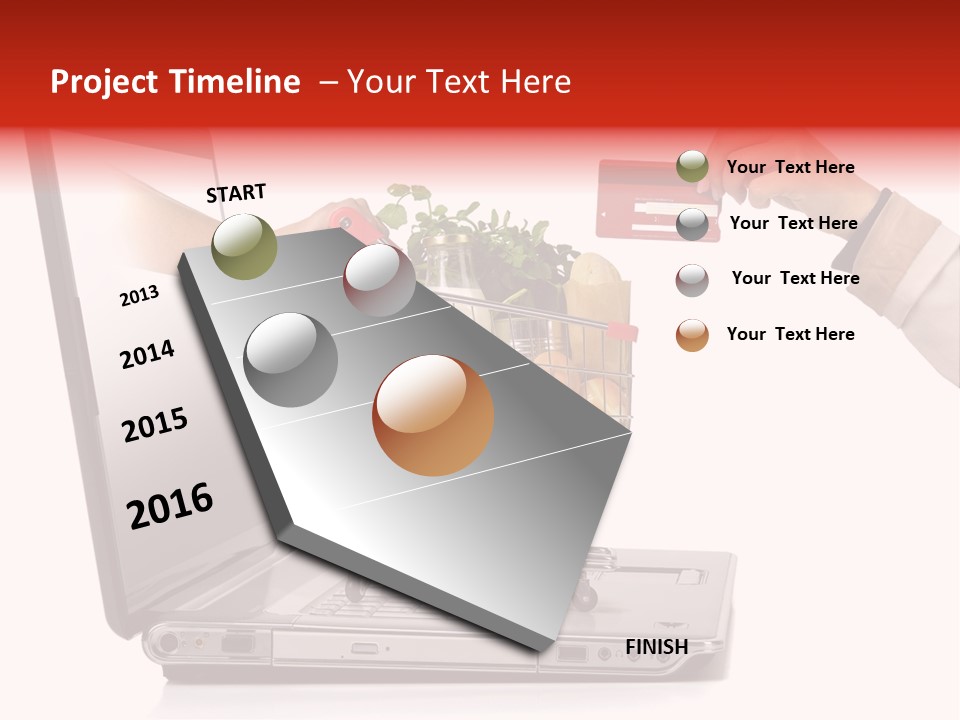 Metallic Basket Shop PowerPoint Template