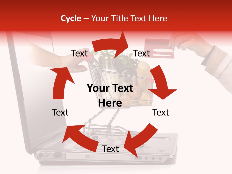 Metallic Basket Shop PowerPoint Template