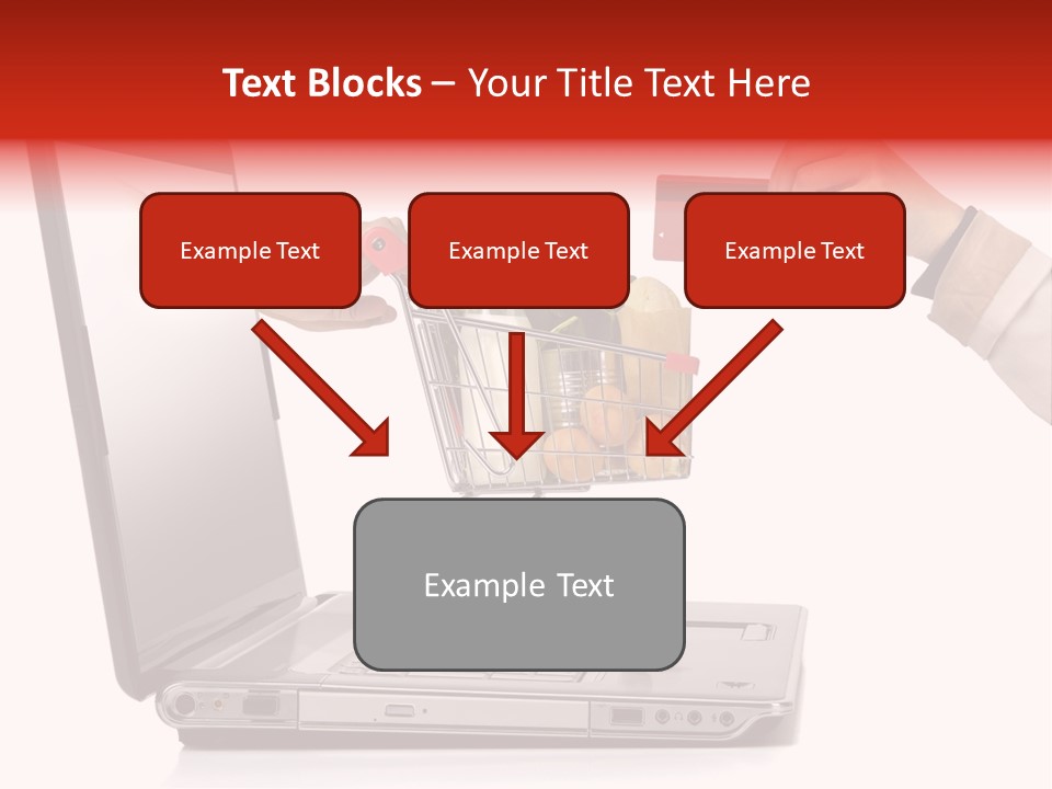 Metallic Basket Shop PowerPoint Template